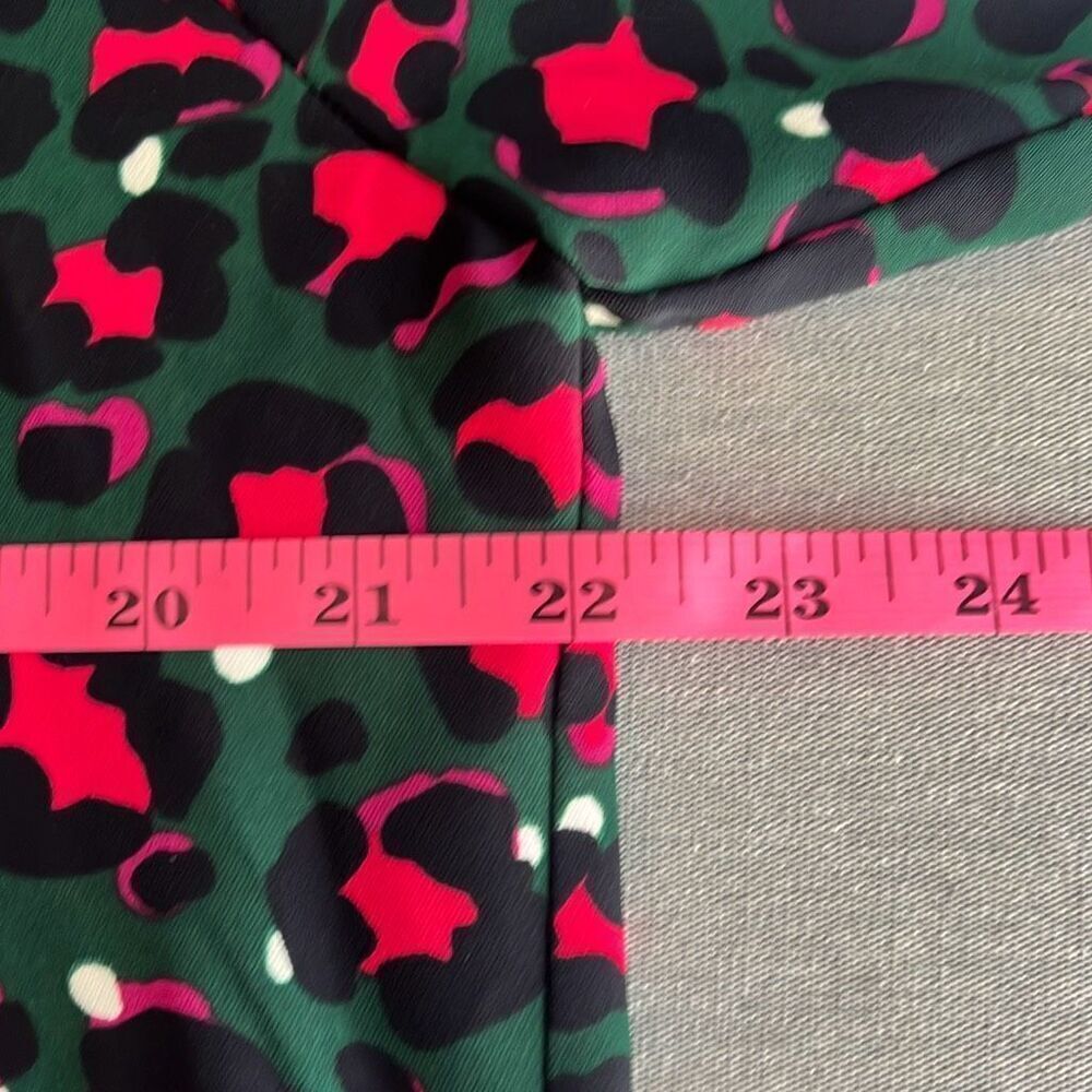 Marc Cain Red Black Leopard Print Shirt Dress Collared Pockets US 10 N4 NWT $380 - Picture 8 of 9